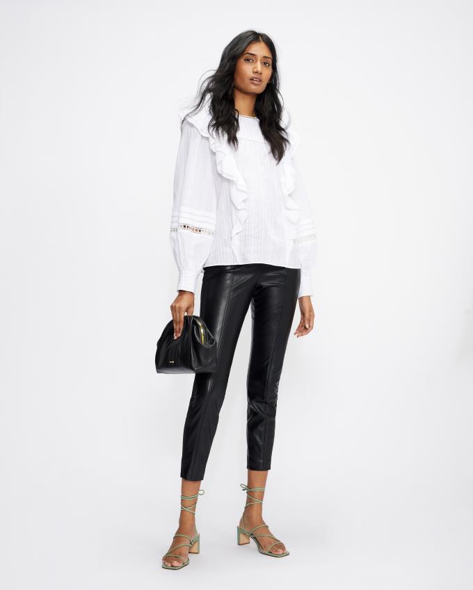 Leggings Ted Baker Faux leather Noir Femme | OOX-38757547